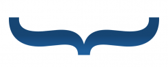Ein Blauwal-Logo auf weißem Hintergrund.