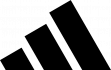 Ein schwarz-weißes Adi-Logo auf weißem Hintergrund.